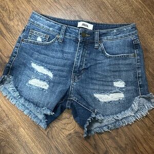 JDB Distressed Jean Shorts with Frayed‎ Hem